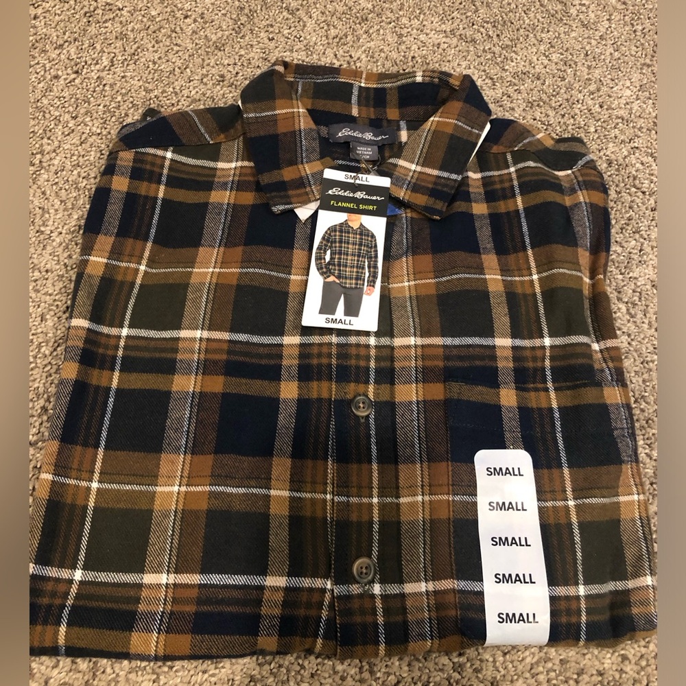 Men’s Eddie Bauer Flannel Shirt “Rosin Loden Plaid”